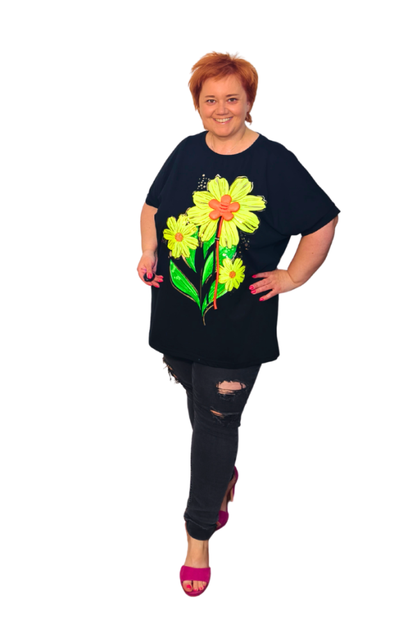 Tričko Fly s 3D kvetom